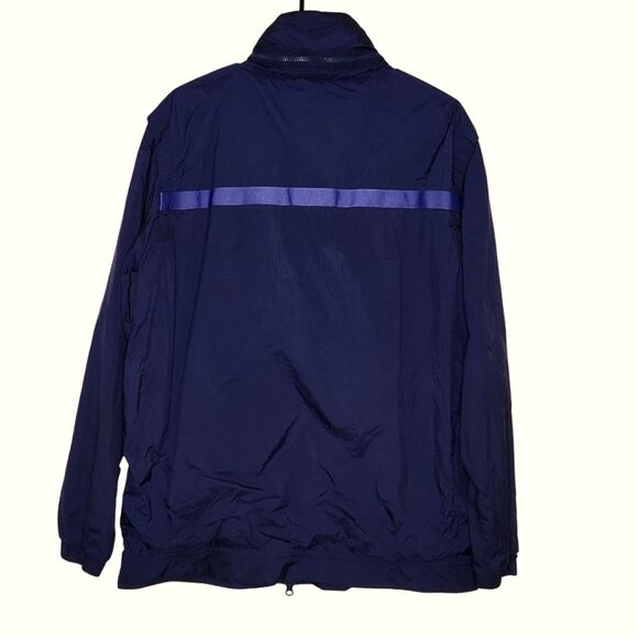 Nike Air Jordan Wings of Flight Windbreaker Navy Purple Hooded Zip Up Men's L - Picture 3 of 11